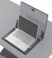 84 InTandem Table System General Information Laptop Garage Features Inside usable lapatop area Standard size 16-1/2" x 12" x 2-1/4" Large size 18-1/2" x 12" x 2-1/4" TECHNICAL SPECIFICATIONS Garage