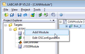 Working with LABCAR-IP ETAS 3.5.5 Creating the CAN Network This section describes how you can create a CAN network by importing a CANdb file.