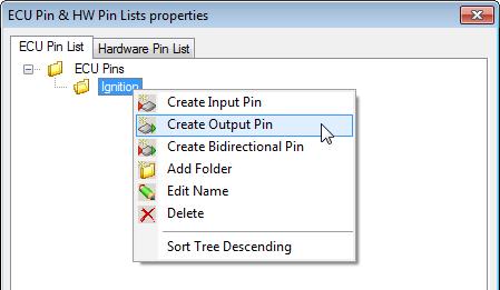 ECU and HW Pins You can create and edit the ECU Pin List or the Hardware Pin List as described below. This can also be automated using the LABCAR-IP Scripting API. Take a look at the help section (?