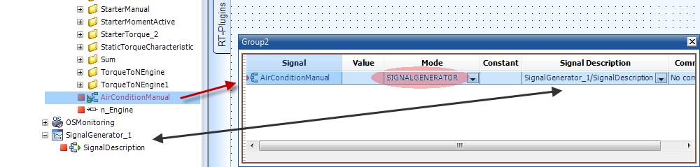 These signal descriptions are shown as module outputs in the Workspace Elements (under the relevant signal generator) and can be connected with other inputs in a signal list.
