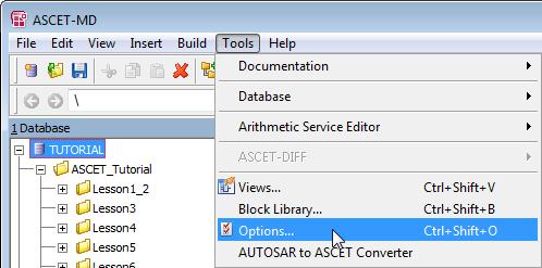 ETAS Working with LABCAR-IP Settings in ASCET The transfer of the project from ASCET requires a