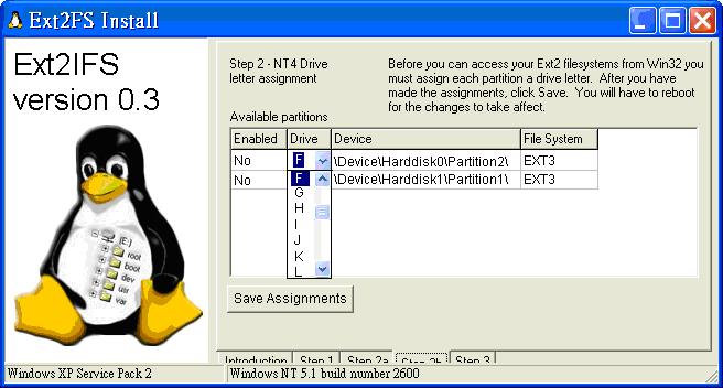 OSD Setup Manual Step 4. Click <Step2b>. Assign each partition to a drive letter.