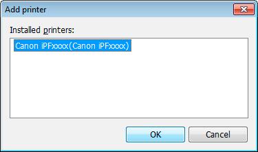 - The printer drivers installed in your computer will be displayed in Installed printers.