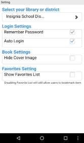 If you would like to switch the currently selected library, tap > Settings > Select your library