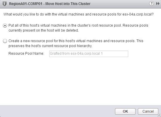 Move Host Into VSAN Cluster