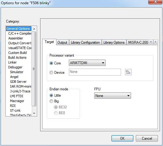 Part 2 Configuring project options for the workspace One of the more important parts of making your project work correctly is selecting the correct options from EWARM s options dialog box.