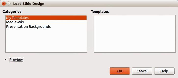 Figure 6: Load Slide Design dialog 3) If necessary, click Load to open the Load Slide Design dialog and use any predefined Draw master pages or templates (Figure 6).