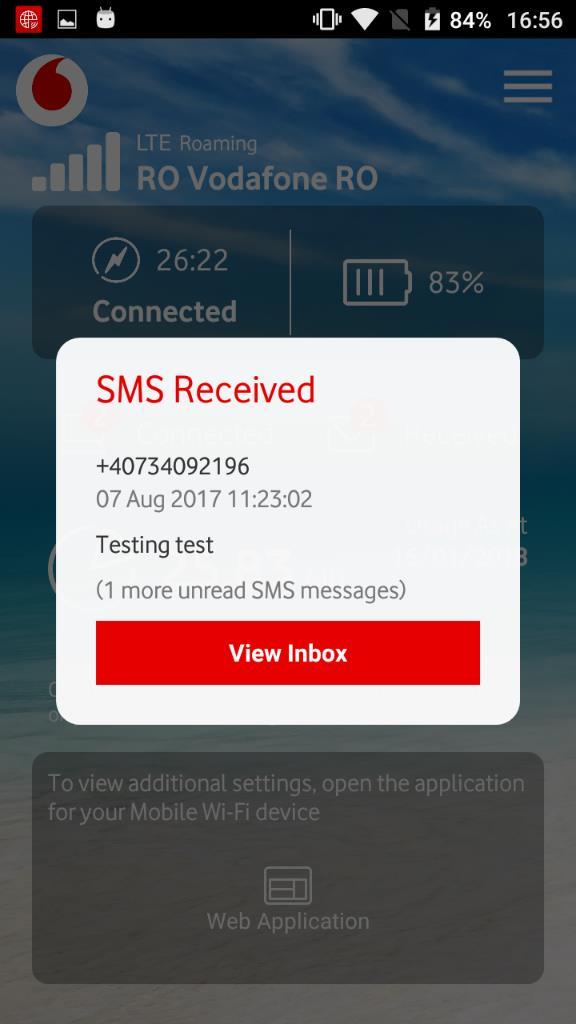 Check Unread SMS s The Mobile Wi-Fi Monitor app provides the last unread SMS received in the mobile Wi- Fi router by tapping the SMS icon or label on the app.