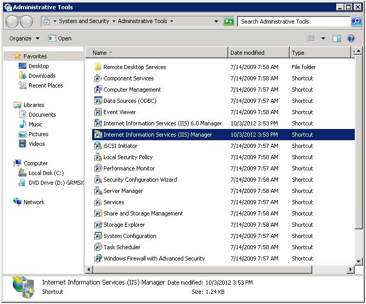 Deploying VWG Applications on IIS Creating an Application Pool for VWG Applications You can either create a new application pool for your VWG application or configure an existing one.