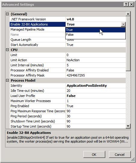 select Advanced Settings from the context menu: The Advanced Settings dialog