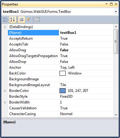 Starting to Work with VWG Setting Control Properties After adding controls to the form, the next step is to set the