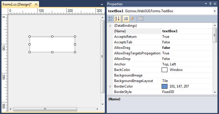 The Properties window provides an easy way to set the properties of all the controls on a form: The Properties window