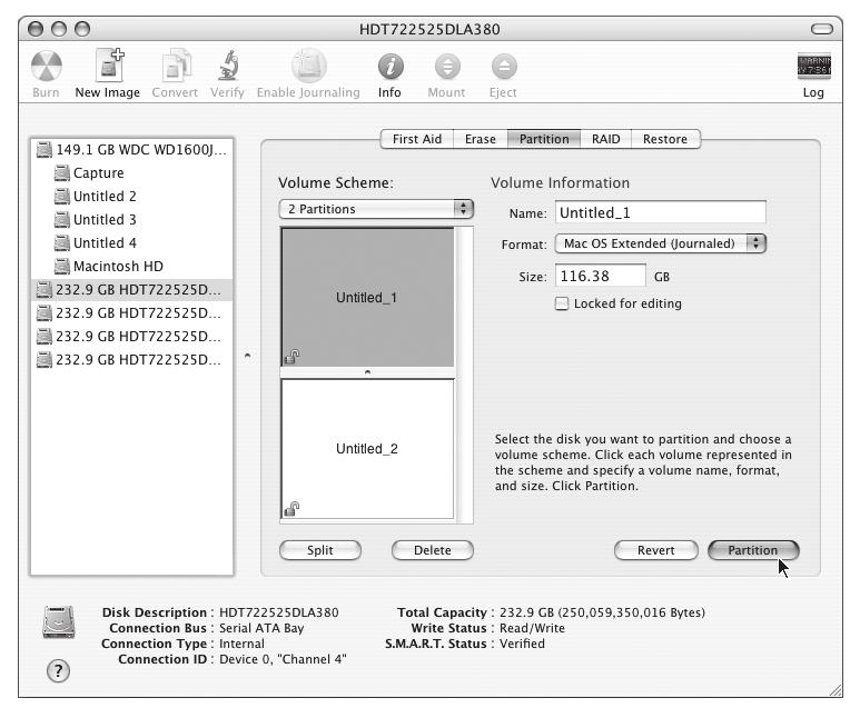 Chapter 6 Formatting Drives Connected via esata Mac OS X Drive Formatting Individual Drives (Not in a RAID Set) This section describes the process of formatting (initializing) individual hard drives