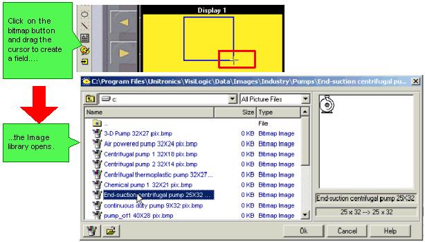 VisiLogic Software Manual - HMI Displays Fixed graphic images This type of image stays on the screen and does not change until a different Display is loaded by the program.