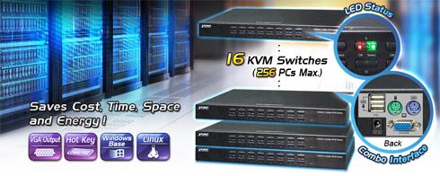 1.2 Overview Easily Control Servers with Flexibility PLANET offers an ideal enterprise 8-/16-port KVM switch solution for company server room or testing facilities.