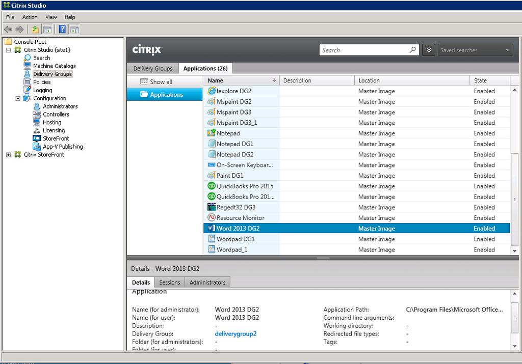 Publishing Apps with Citrix AppCenter and Studio This is a brief overview of what you should expect to see in the Citrix Studio on Xen 7.6, in the Citrix AppCenter on Xen 6.