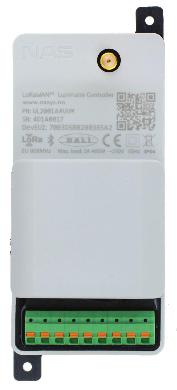 LoRaWAN LUMINAIRE CONTROLLER IP54 UL2001 LoRaWAN Luminaire Controller is a remote controlling device for LED and HID luminaries