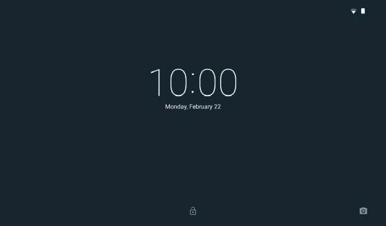 Unlock and Lock To unlock the tablet, drag the padlock upwards. To lock, simply press the power button to lock the tablet (sleep mode).