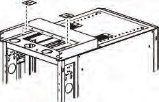 4. Install angle brackets if needed to attach the top adapter to the enclosure. Insert three screws per angle bracket and tighten. 5. Adjust the top panel as needed to align with the top adapter.