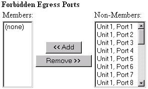 Web-Based Management Use the menu shown below to prevent a port from being dynamically added to the displayed VLAN group through GVRP.