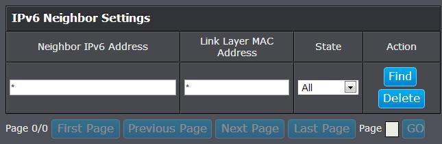 If the entries span multiple pages, you can navigate page number in the Page field and click Go or you can click First, Previous, Next, and Last Page to navigate the pages.