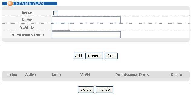 Chapter 30 Private VLAN Figure 181 Advanced Application > Private VLAN The following table describes the labels in this screen.