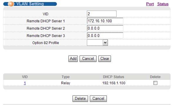Chapter 35 DHCP Figure 215 DHCP Relay for Two VLANs Configuration Example EXAMPLE 35.