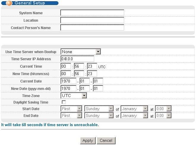 Chapter 8 Basic Setting Figure 47 Basic Setting > General Setup The following table describes the labels in this screen.
