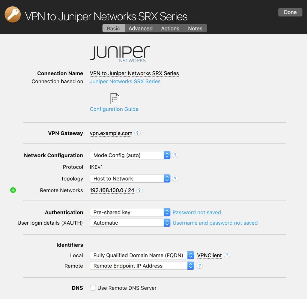 Select your Juniper series (e.g. SRX series). Click Create.