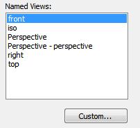 In the custom view window, activate the perspective option.