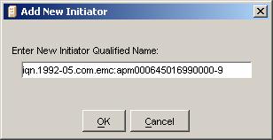 13. Click Add New. Figure 30. iscsi Lun Wizard, LUN Masking 14. In the Add New Initiator window, type the new initiator qualified name in the Enter New Initiator Qualified Name textbox.
