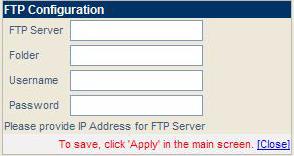 Issue 1.0 UX5000 6.1.4.2 FTP Configuration The FTP Configuration window, accessed from the System Settings window, allows the administrator to configure the external FTP interface.
