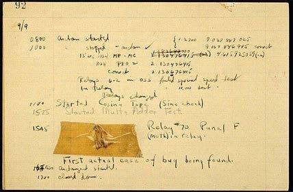The first "computer bug" On September 9,