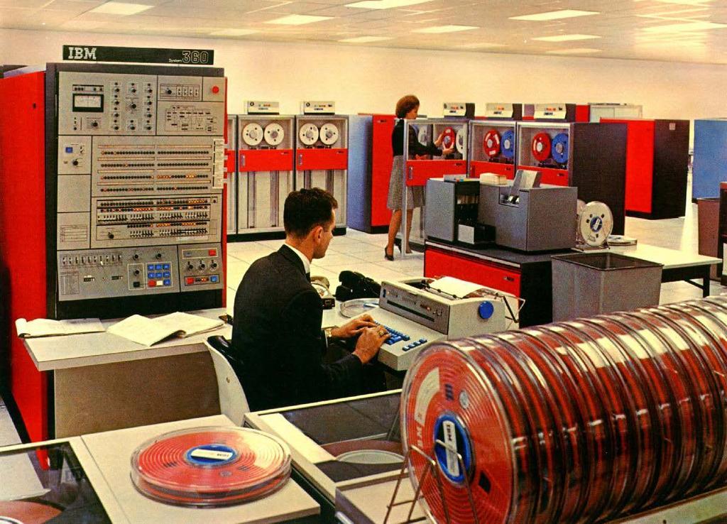 IBM System 360 Mainframe Computer (1960s) teletype interface (text