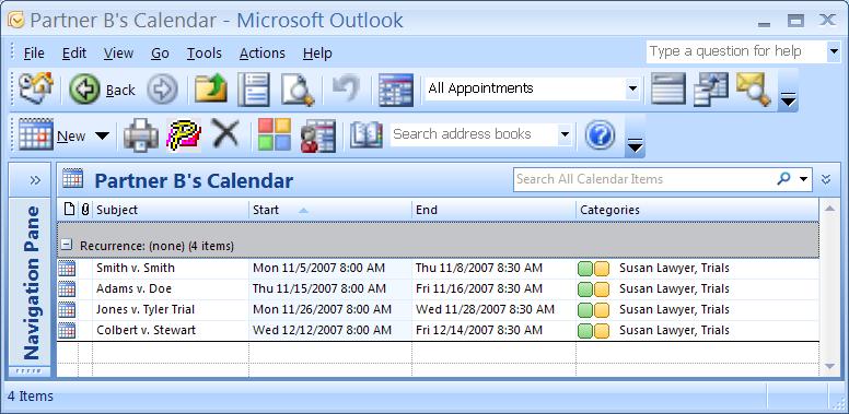 If not, go to the Navigation Pane, highlight All Calendar Items, then click in the Instant Search Box, expand the query builder and search