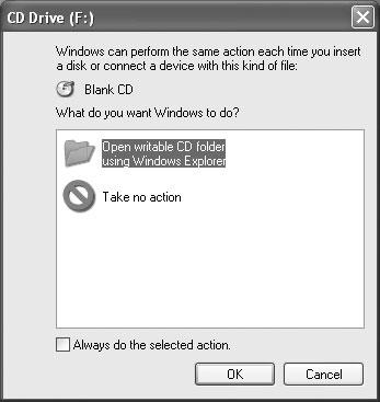 Saving on CD-R/RW Disks ( Vista/ XP) You can copy and save images to CD-R or CD-RW disks. The shooting information is copied along with the images.