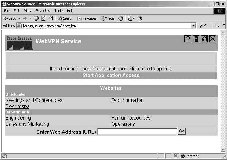 Clientless Access This topic describes the clientless access mode of WebVPN.