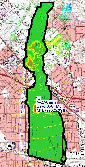 Notice that the polygon boundary has shifted to encompass the expanded area of the drainage basin (Figure 7). 4. Select DEM Compute Basin Data to bring up the Units dialog. 5.