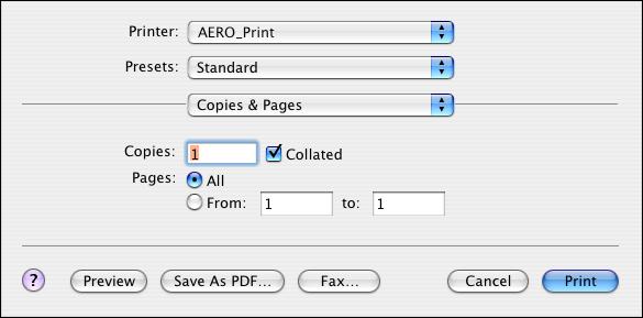 COLORWISE PRINT OPTIONS 63 Setting color management print options for Mac OS This section explains how to set color management print options with the AdobePS printer drivers for Mac OS, the