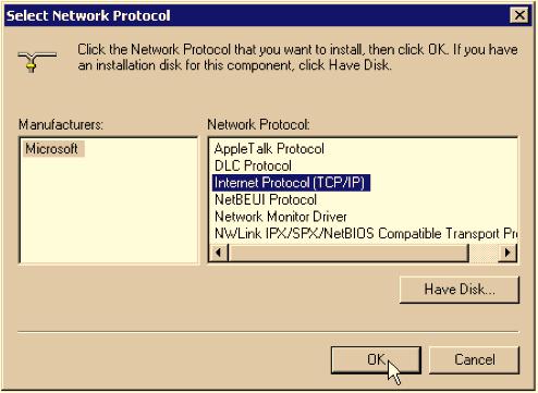 window, highlight Internet Protocol (TCP/IP) and then