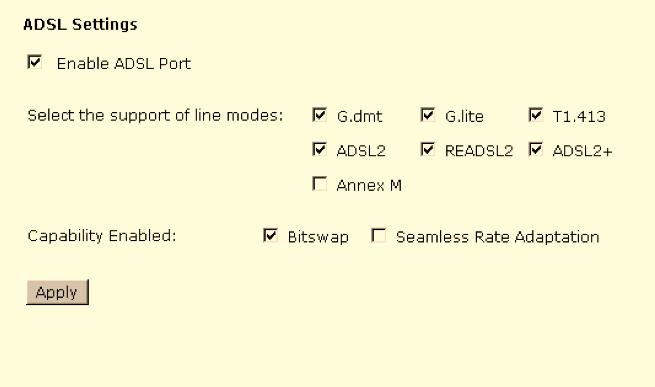 Capability Enabled: Check the item that you want to enable. IP Routing - Static Route Routing Table shows all static route status and allows you to add new static IP route or delete IP route.