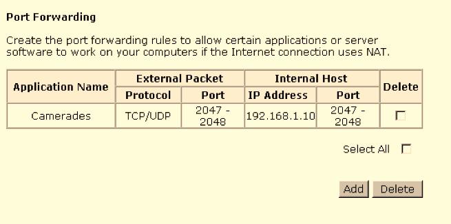 Virtual Servers-Port Triggering When the router detects outbound traffic on a specific port, it will set up the port forwarding rules temporarily on the port ranges that you specify to