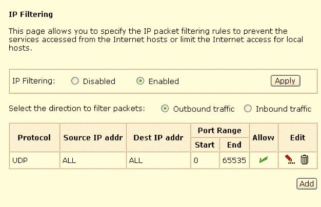 For Layer 3 IP packets, the settings that you can adjust are different with Layer 2 Bridge packets.