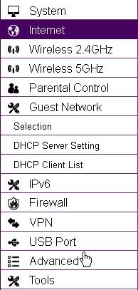 Guest Network View and edit settings for a guest network. Selection Enable or disable the Guest Network function.