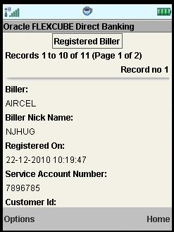 Register Biller Biller Information (Screen 1) (Screen 2) Field Description Field Name Description