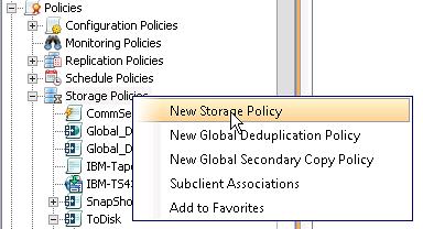2. The Create Storage Policy Wizard will open. Select the default Storage Policy type of Data Protection and Archiving. Click Next to continue: 3.