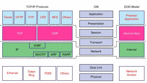 Comparing the TCP/IP protocol