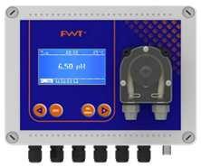 Graphic display 128x64 (70x37); ON-OFF mode; Timed pulses Temperature measurements (NTC); Level control chemical tank; Proximity switch function.