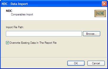 3. Click Browse, navigate to the storage folder and select the exported.xml file.