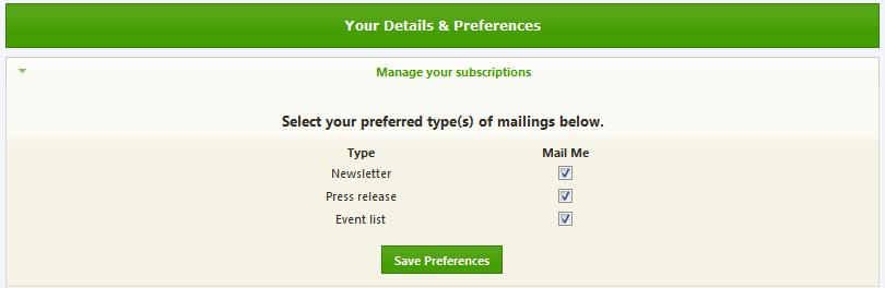 As well as name, email and other details you can also filter by the contact status.